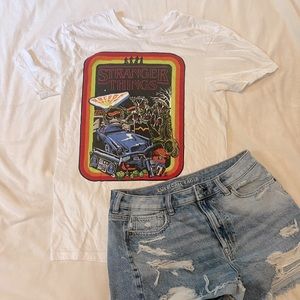 NWOT Stranger Things Vintage Arcade Graphic Short Sleeve Tee Shirt